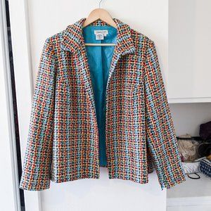 Coldwater Creek Multicolored Tweed Jacket